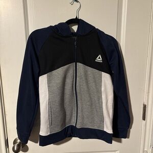 Reebok Kids Tri-Tone Hoodie - Navy, Black, and Gray